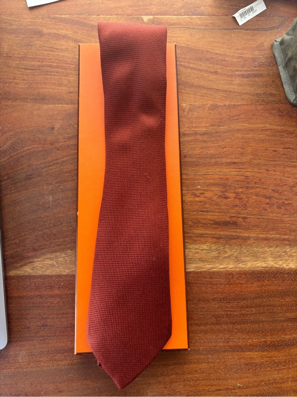 Men's Hermès Red Knit Tie